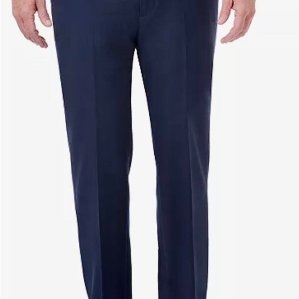 Haggar Men's Classic Navy Dress Pants - Picture 2 of 10